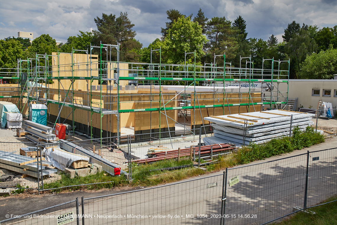 15.06.2023 - Neubau des Kindergartens und Hort für Kinder in der Quiddestraße in Neuperlach